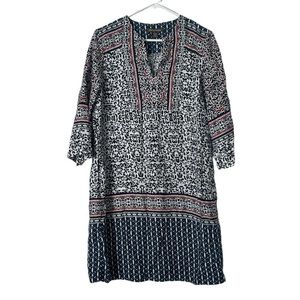 Tommy Bahama Kaftan Mini Dress with Pockets 3/4 Sleeves Size Medium